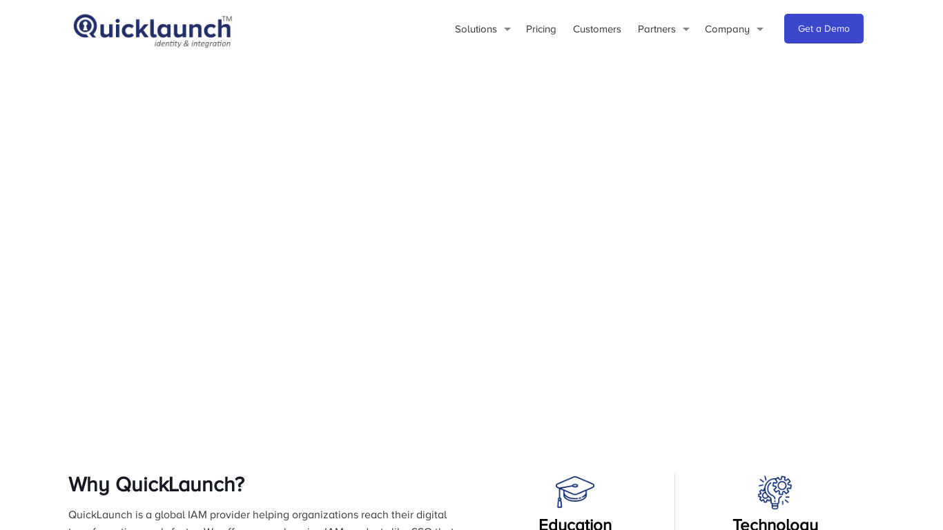QuickLaunch Landing page