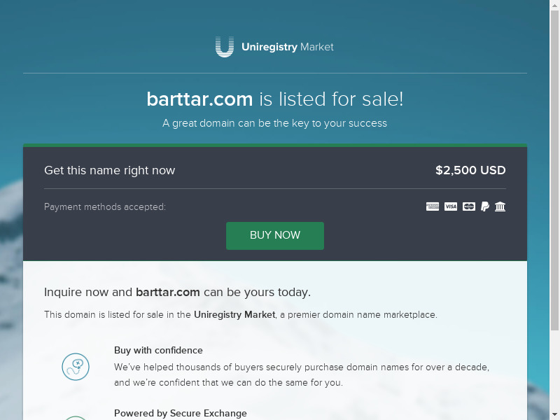 dan.com Barttar Landing page