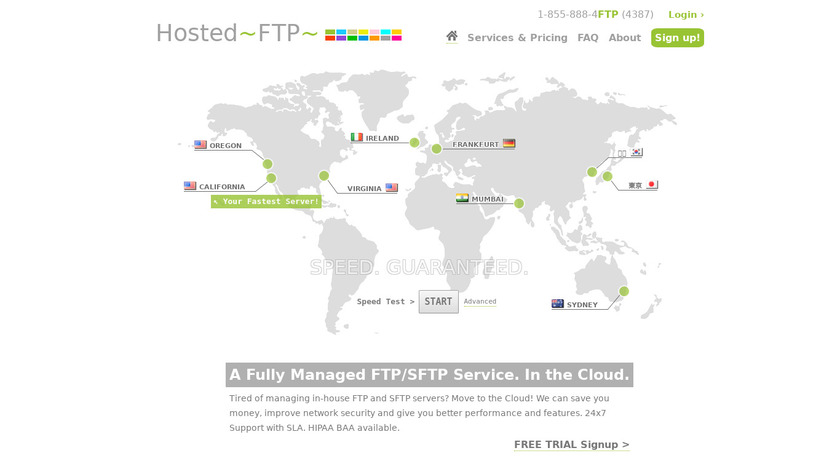 Hosted FTP Landing Page