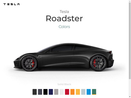 New Tesla Roadster in Colors image