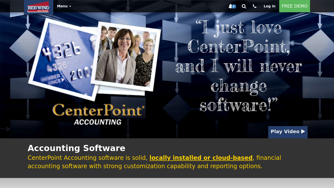 CenterPoint Accounting Landing page