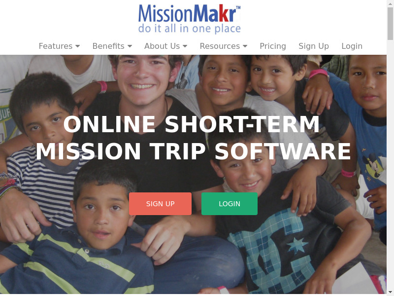 MissionMakr Landing page