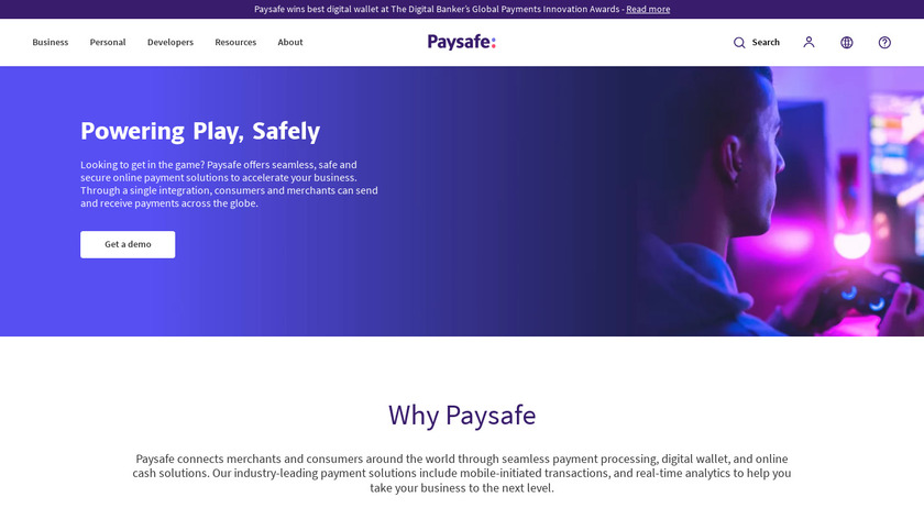 Paysafe Landing Page