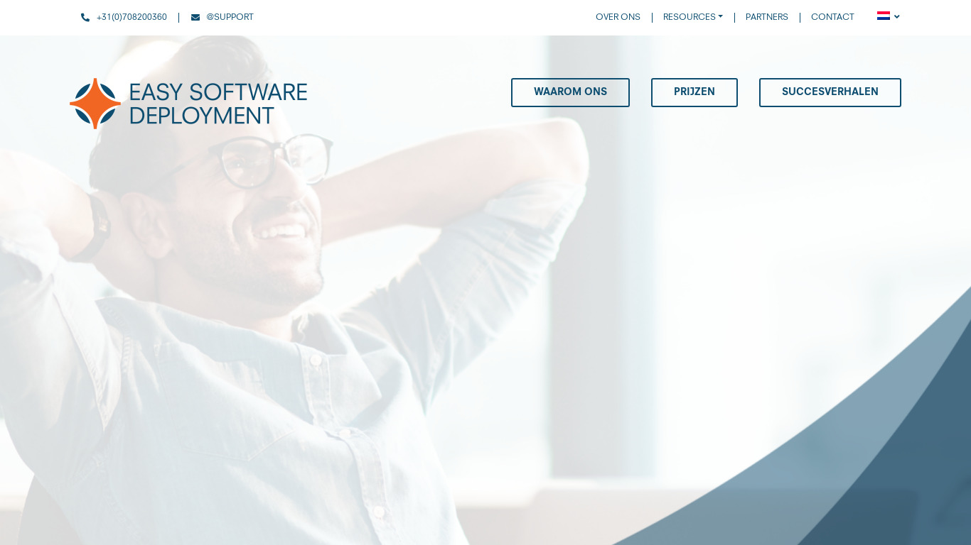 Easy Software Deployment Landing page