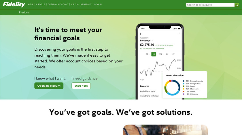 Fidelity Investments Landing Page