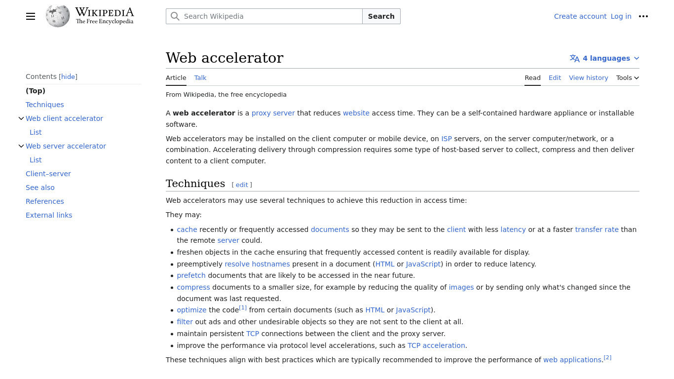 Website Accelerator Landing page