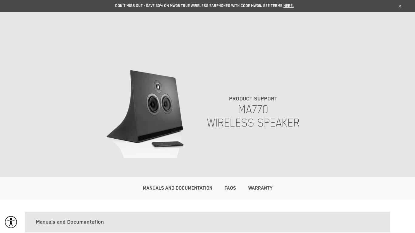 MA770 by Master & Dynamic Landing page