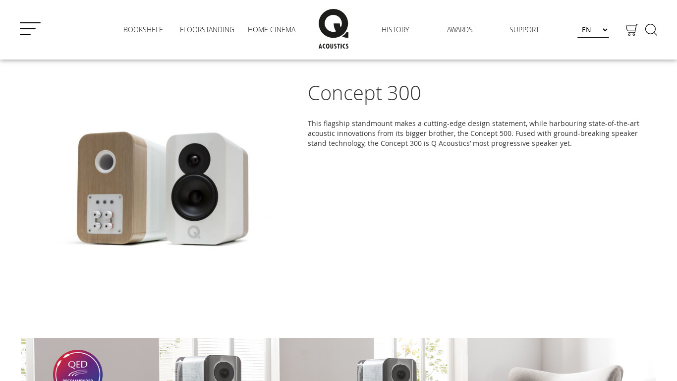 Q-Acoustics Concept 300 Speaker Stand Landing page