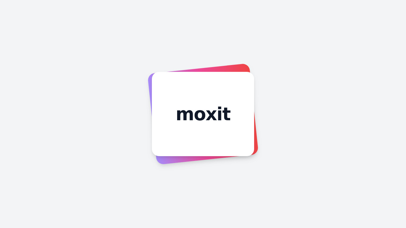 Moxit Landing page