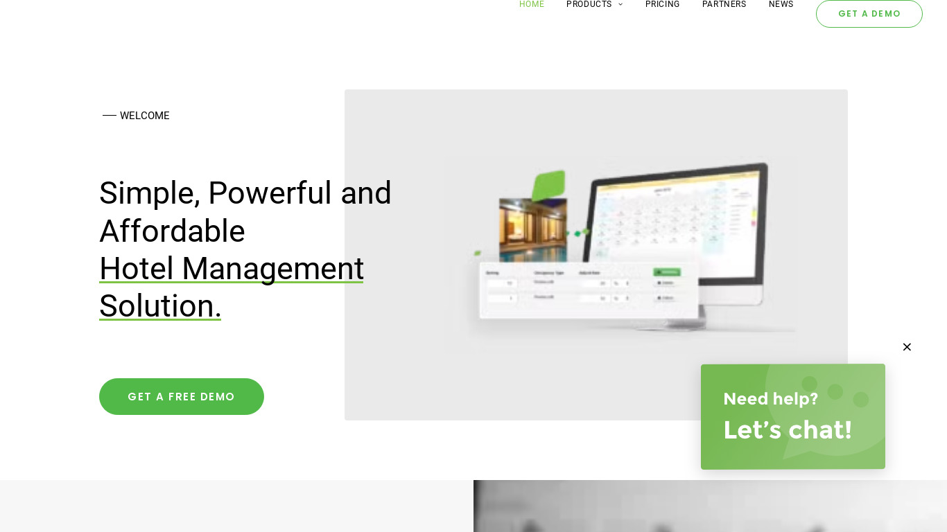 GuestCentrix Landing page