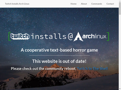 Twitch Installs Arch Linux image