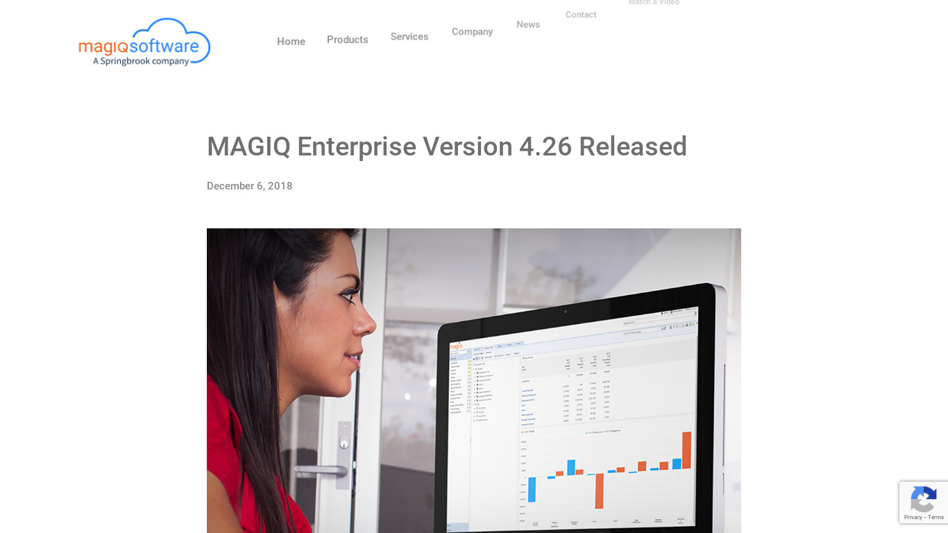 Magiq Enterprise Landing page