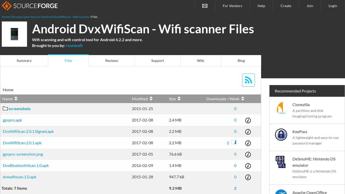 Dvx WIFI Scan Landing page