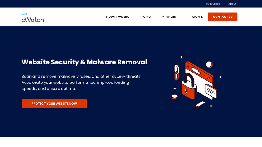 Comodo cWatch Website Security Stack Landing Page