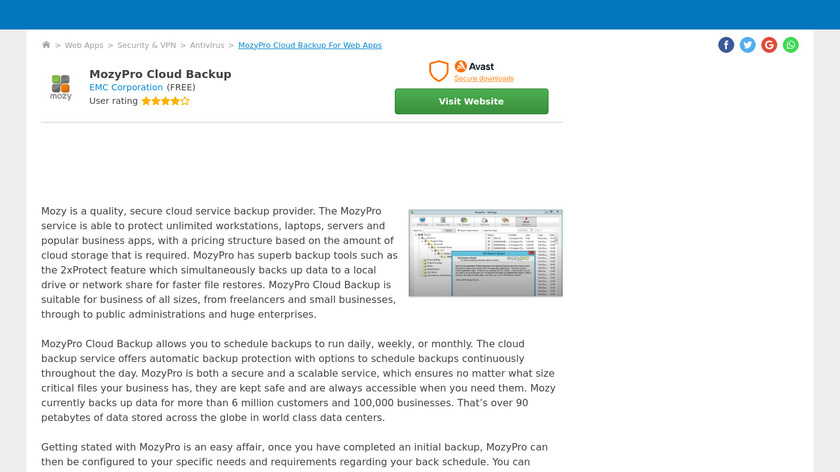 MozyPro Cloud Backup Landing Page