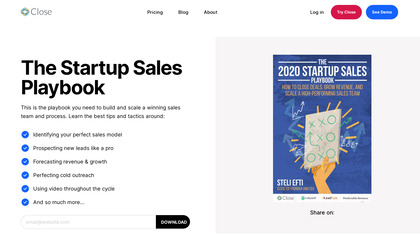 The 2020 Startup Sales Playbook image