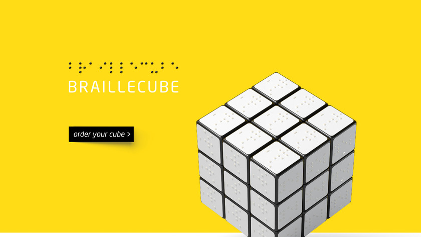 Braille Cube Landing Page