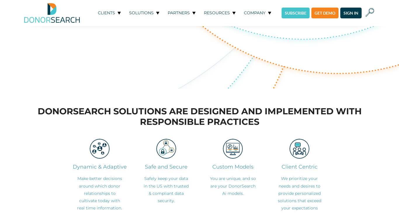 DonorSearch Landing page