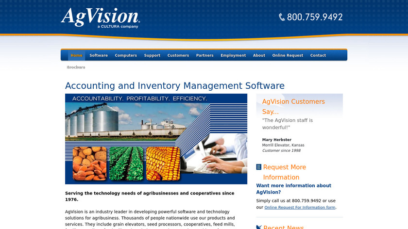 AgVision Landing Page