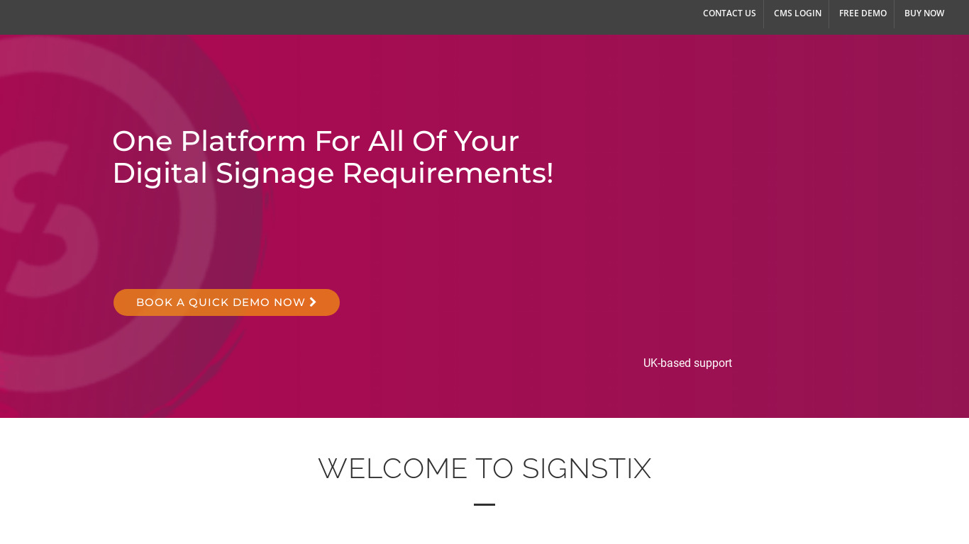SignStix Landing page