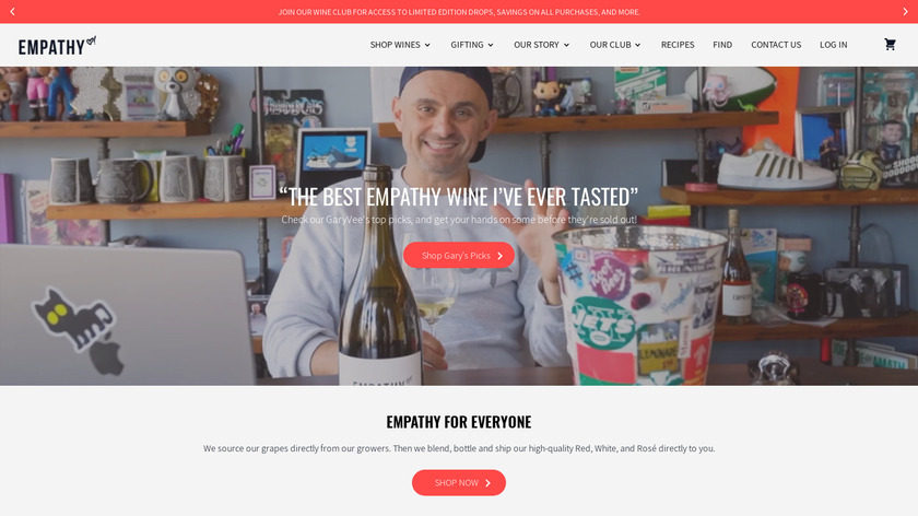 Empathy Wines by Gary Vaynerchuk Landing Page