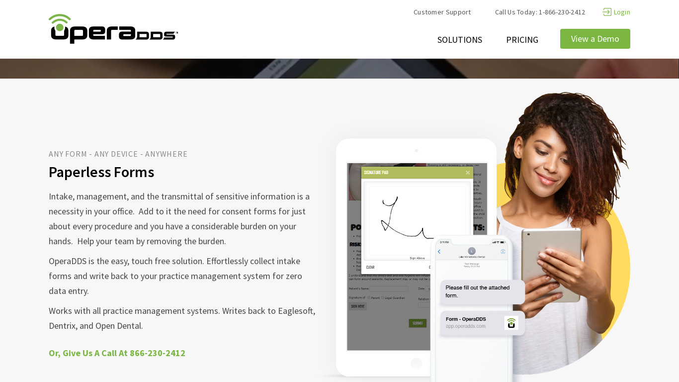 OperaDDS Landing page