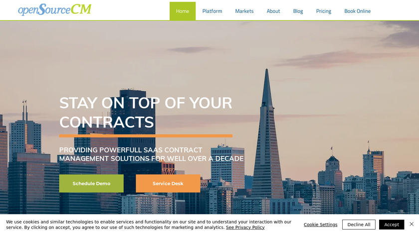 openSourceCM Landing Page