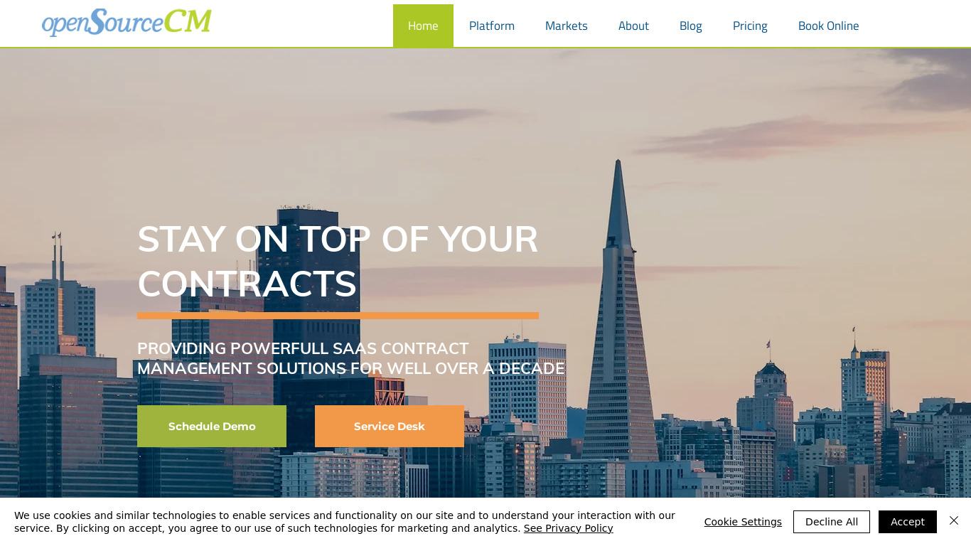 openSourceCM Landing page