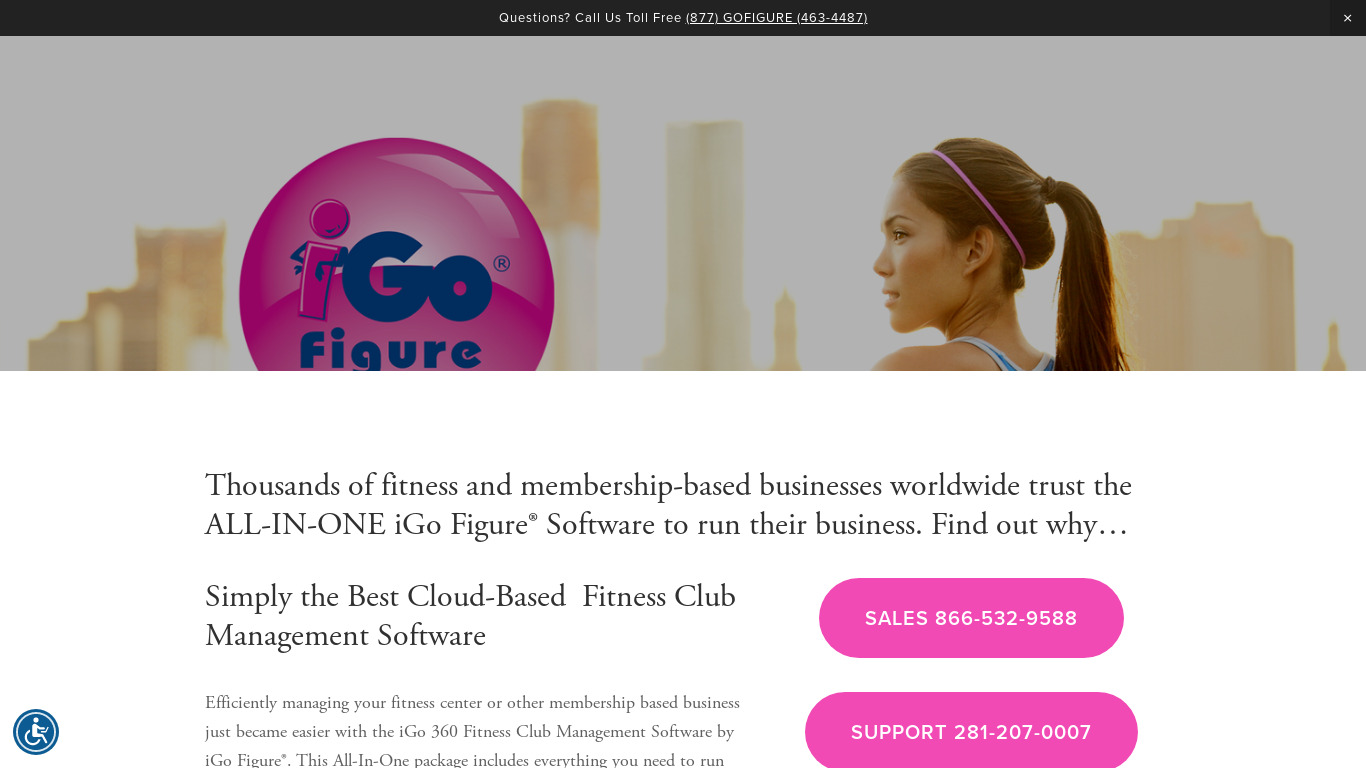 iGo Figure Software Landing page