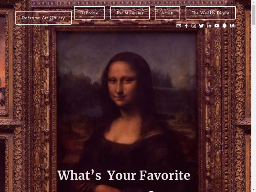 Deframeart.com Landing Page