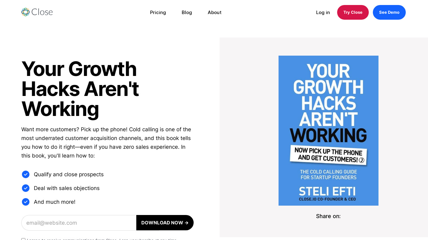 Your Growth Hacks Aren't Working Landing page