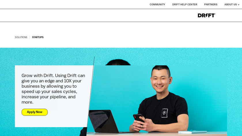 Drift for Startups Landing Page