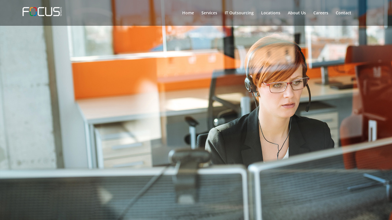 Focus Contact Center Landing page