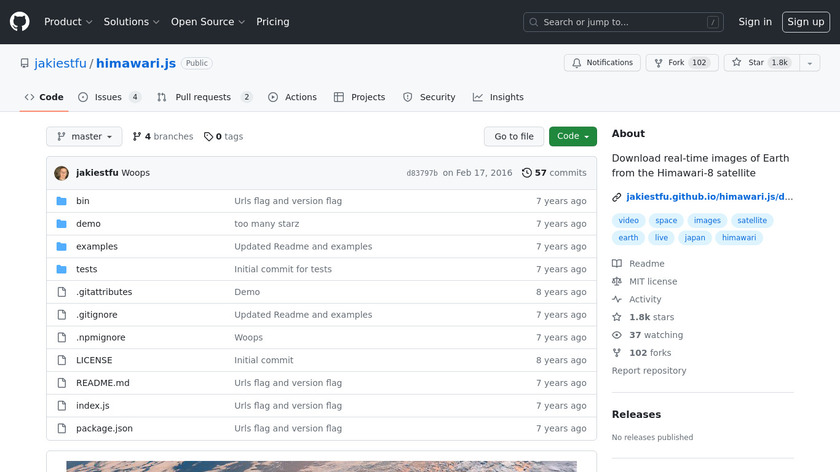 himawari.js Landing Page