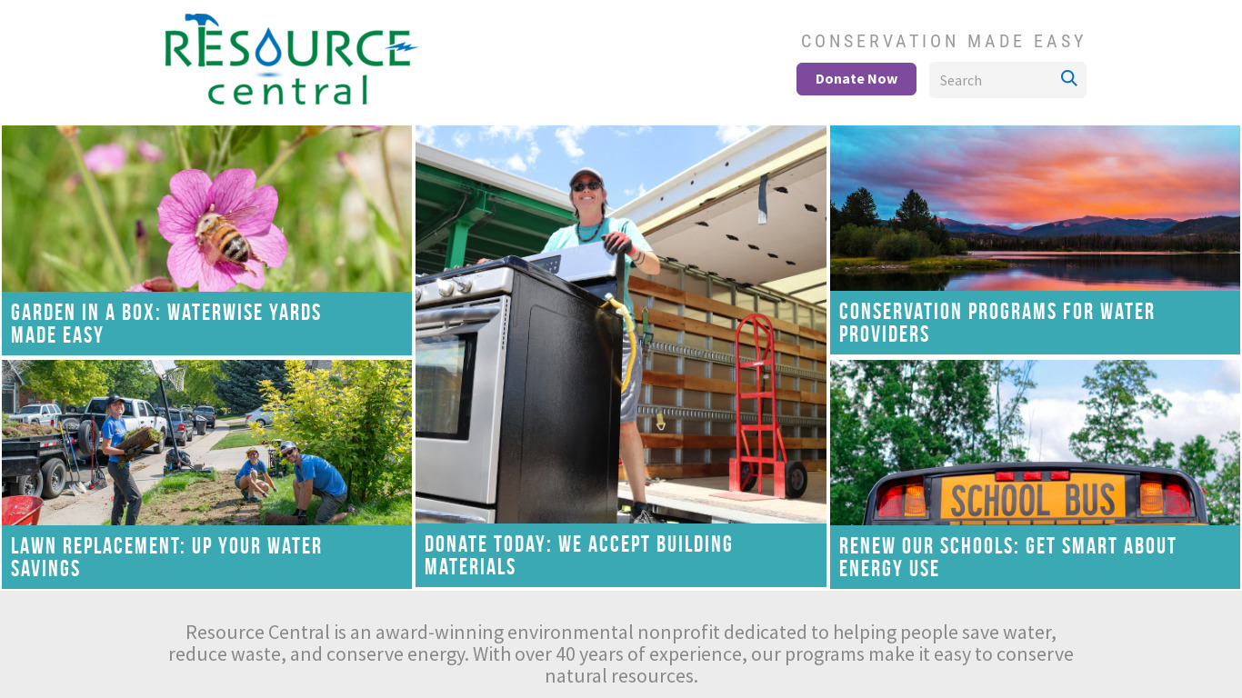 Resource Central Landing page
