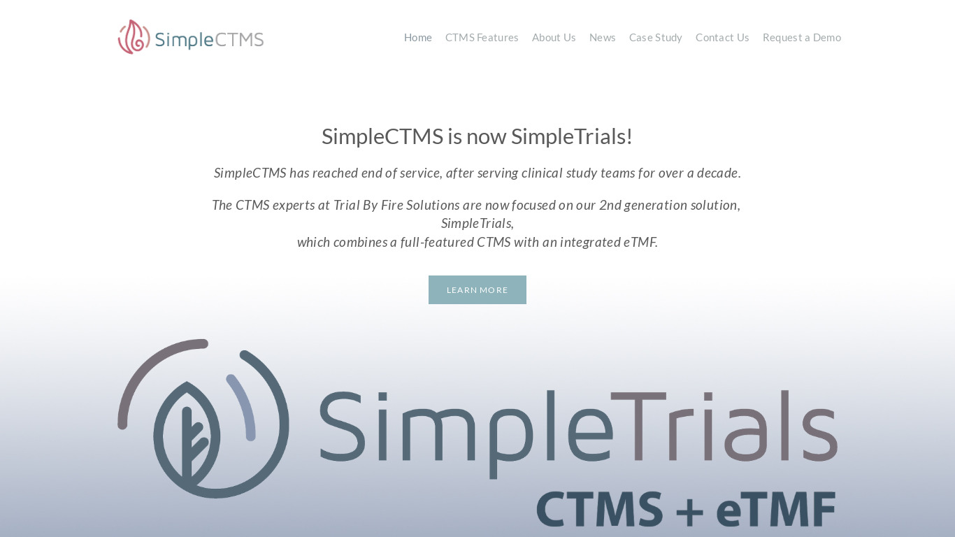 SimpleCTMS Landing page