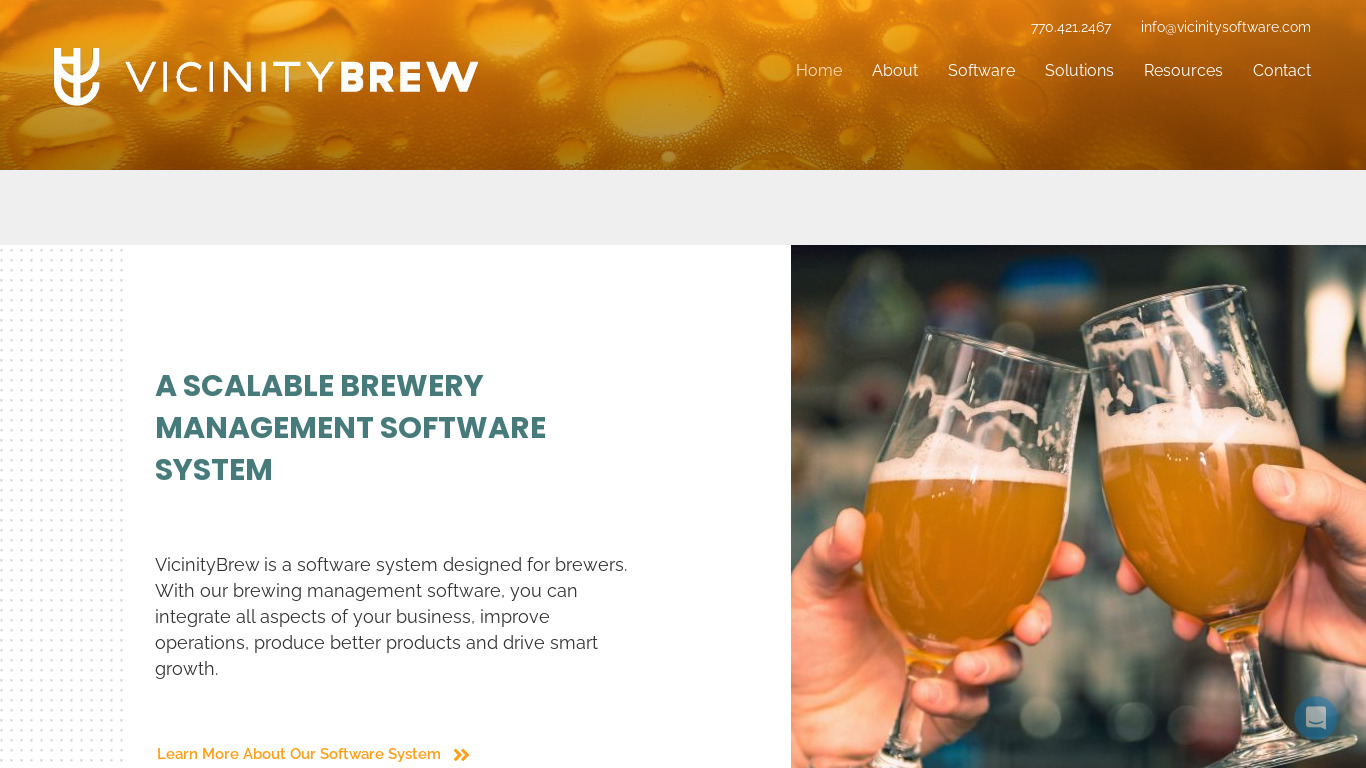 VicinityBrew Landing page