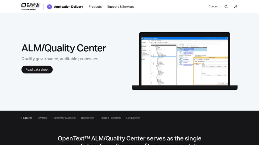 Micro Focus ALM Landing Page