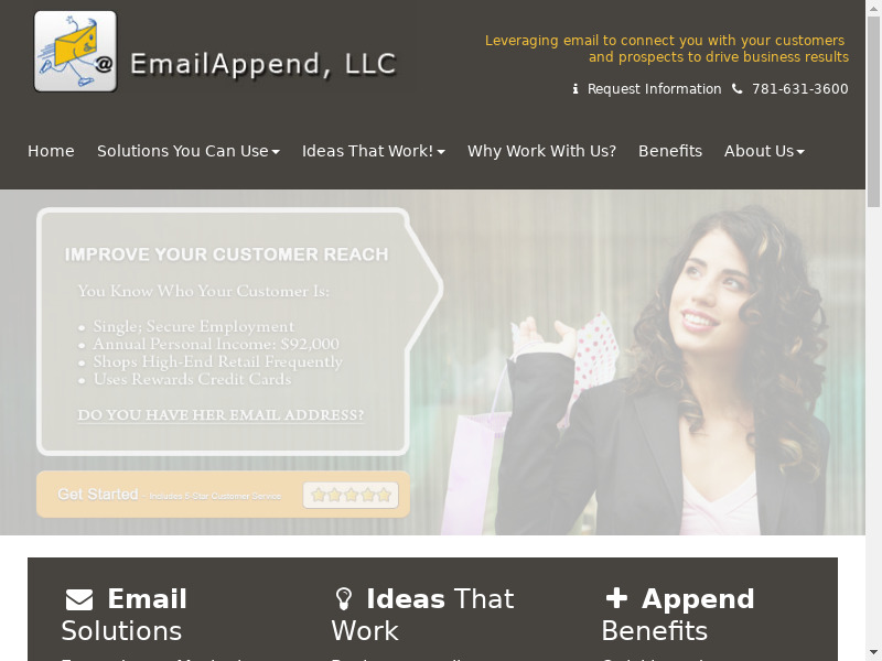 Email Append Landing page