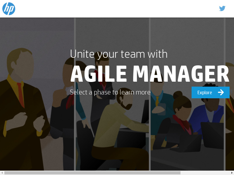 HP Agile Manager Landing page