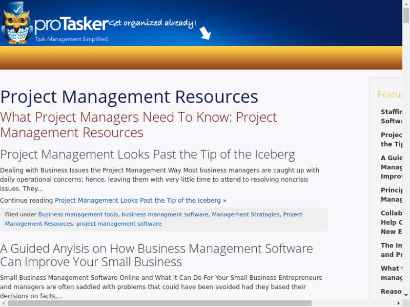 ProTasker Landing Page