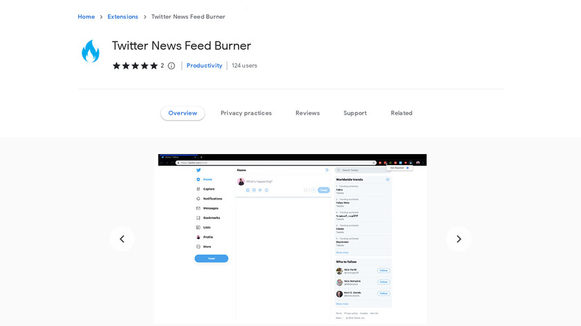 Twitter News Feed Burner Landing Page