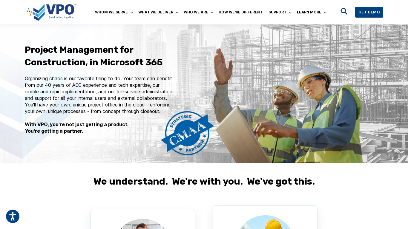 Virtual Project Office Landing page
