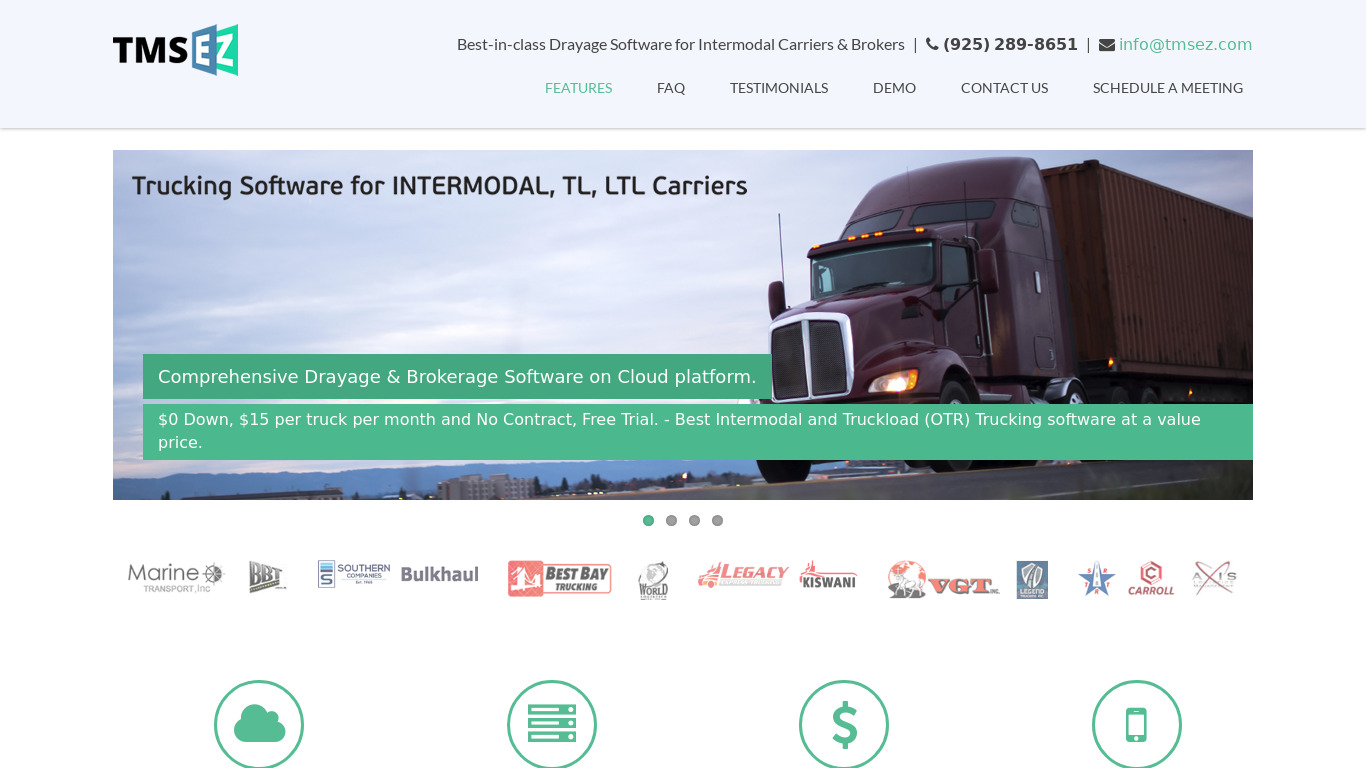 IntermodalSoft Landing page