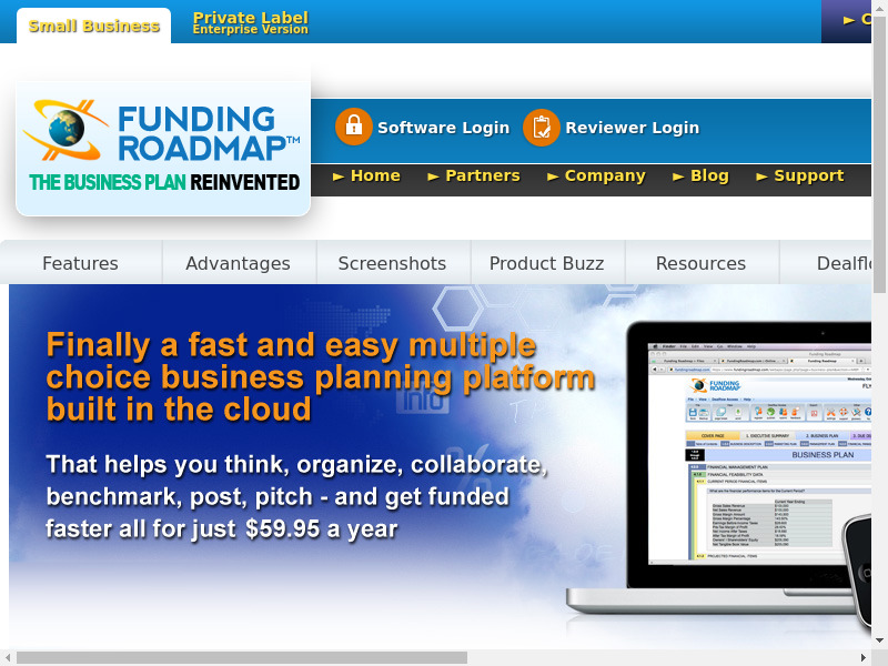Fundingroadmap Landing page