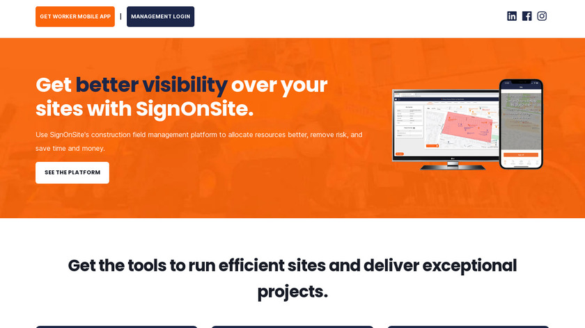 SignOnSite Landing Page