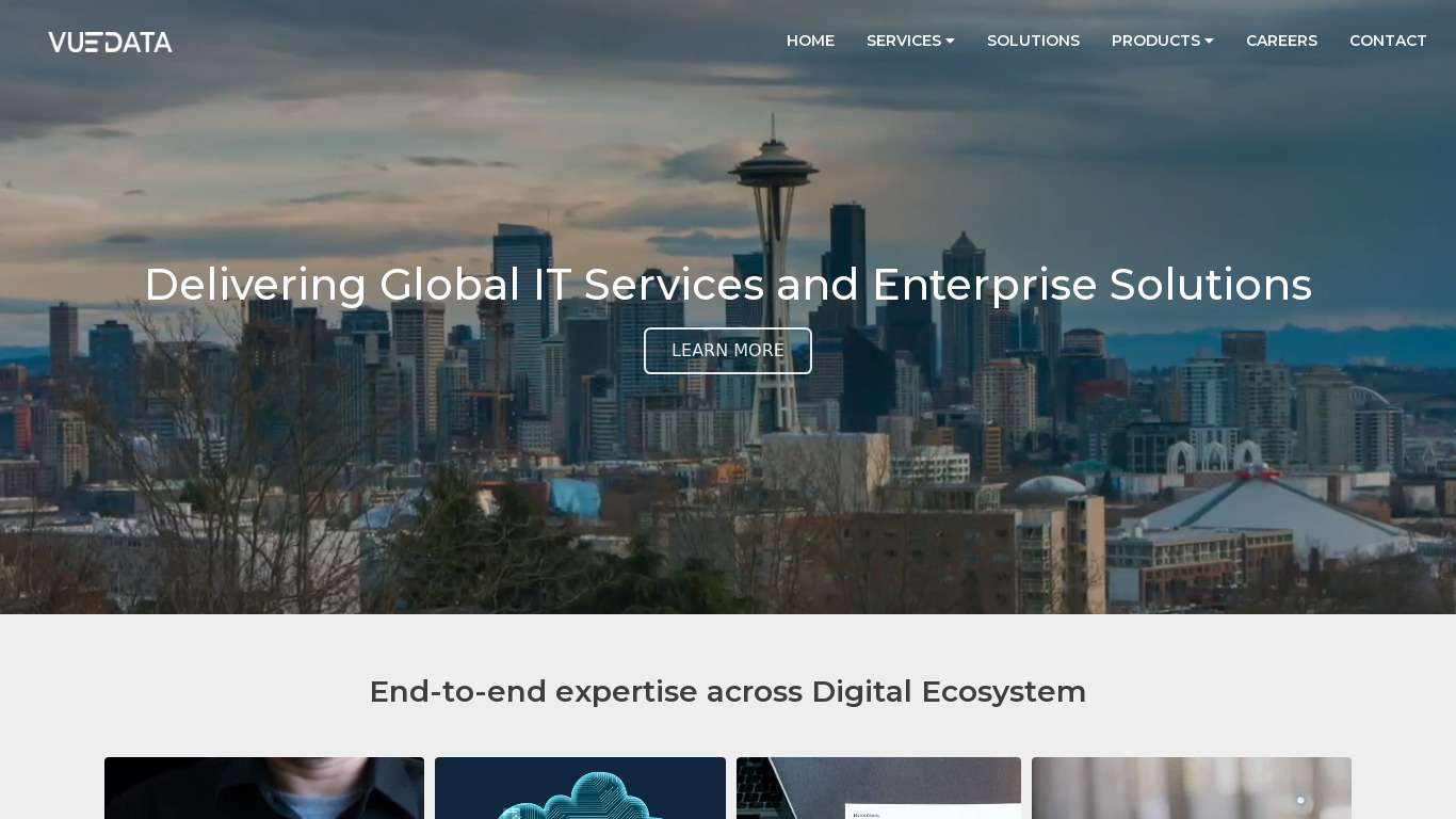VueData Landing page