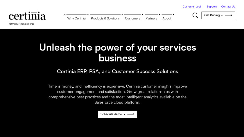 FinancialForce ERP Landing Page