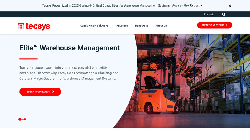 TECSYS Warehouse Management Landing Page