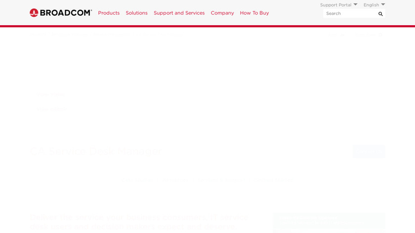 CA Service Desk Landing Page